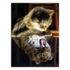 보석 보석십자수 고양이 크리스탈 큐빅십자수 동물 세트 그림 YR70