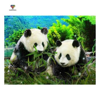 돈들어오는 그림 팬더보석십자수 동물 금전수 자수 그림 H94
