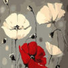 붉은 꽃그림 보석십자수 Q7879
